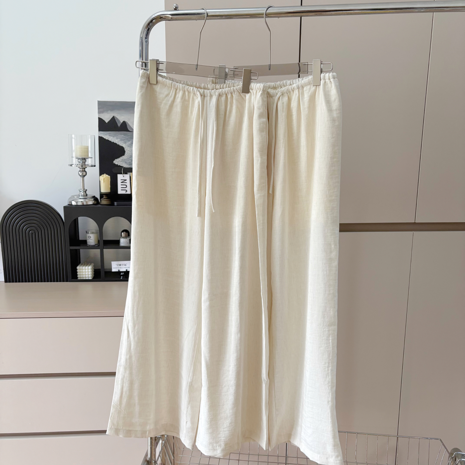 Lightweight Linen Wide-Leg Casual Pants for All Seasons - Image 2