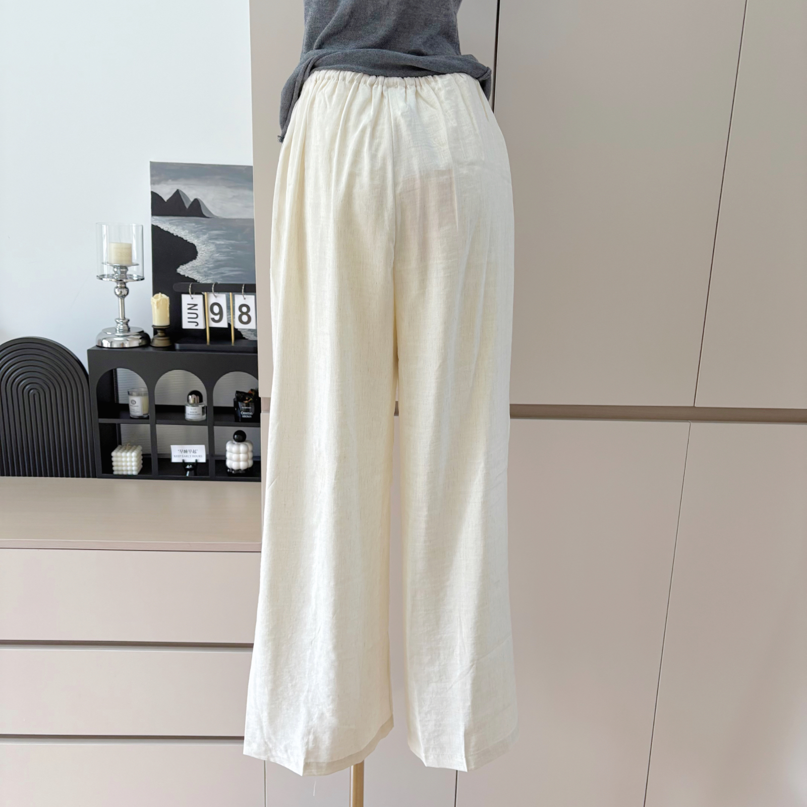 Lightweight Linen Wide-Leg Casual Pants for All Seasons - Image 5