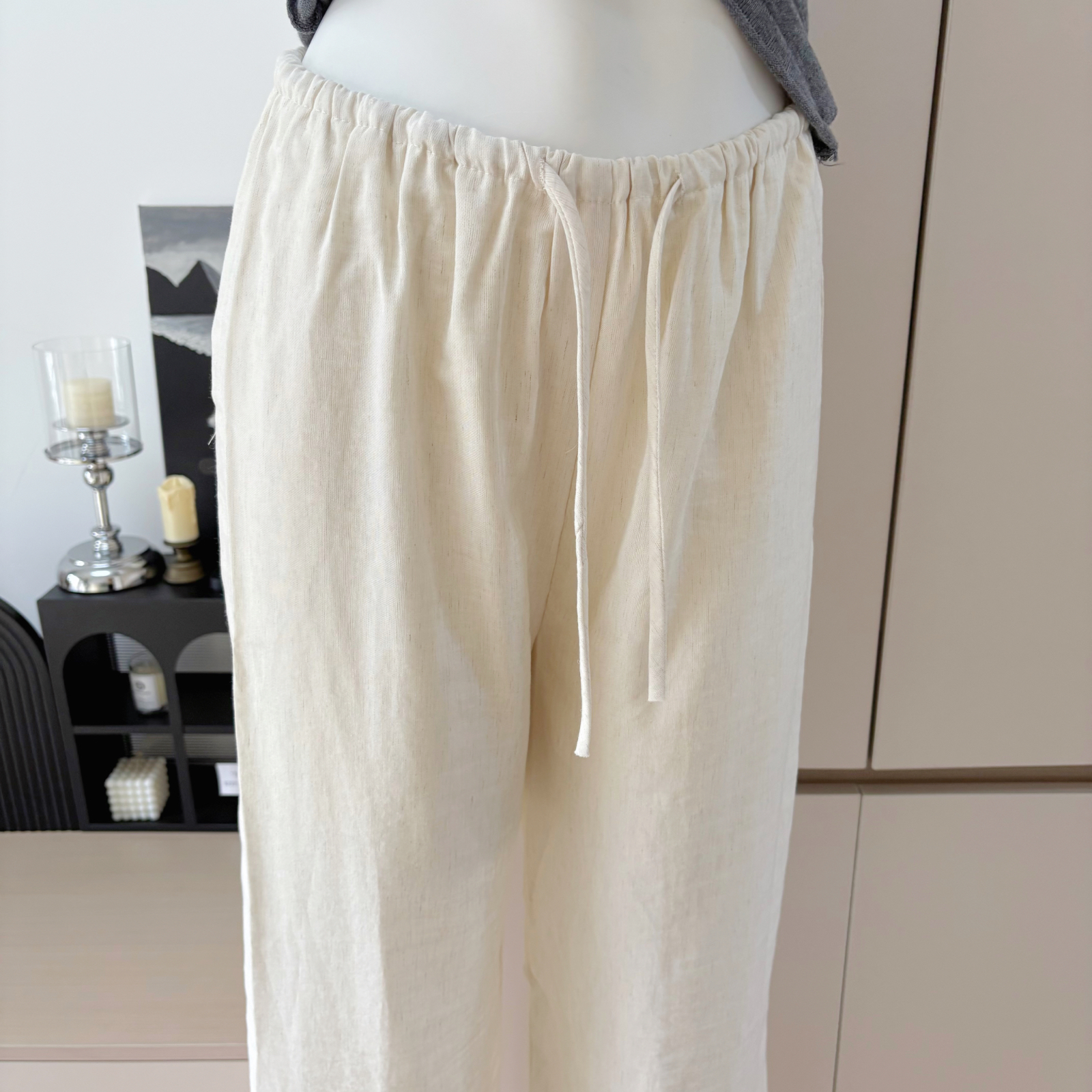 Lightweight Linen Wide-Leg Casual Pants for All Seasons - Image 4