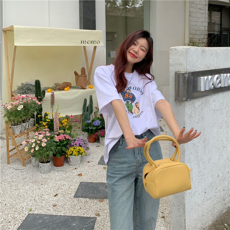 2026 New Hot Drop Shoulder Loose Fit 200g Combed Pure Cotton Back Binding Short Sleeve T-Shirt Print - Image 5