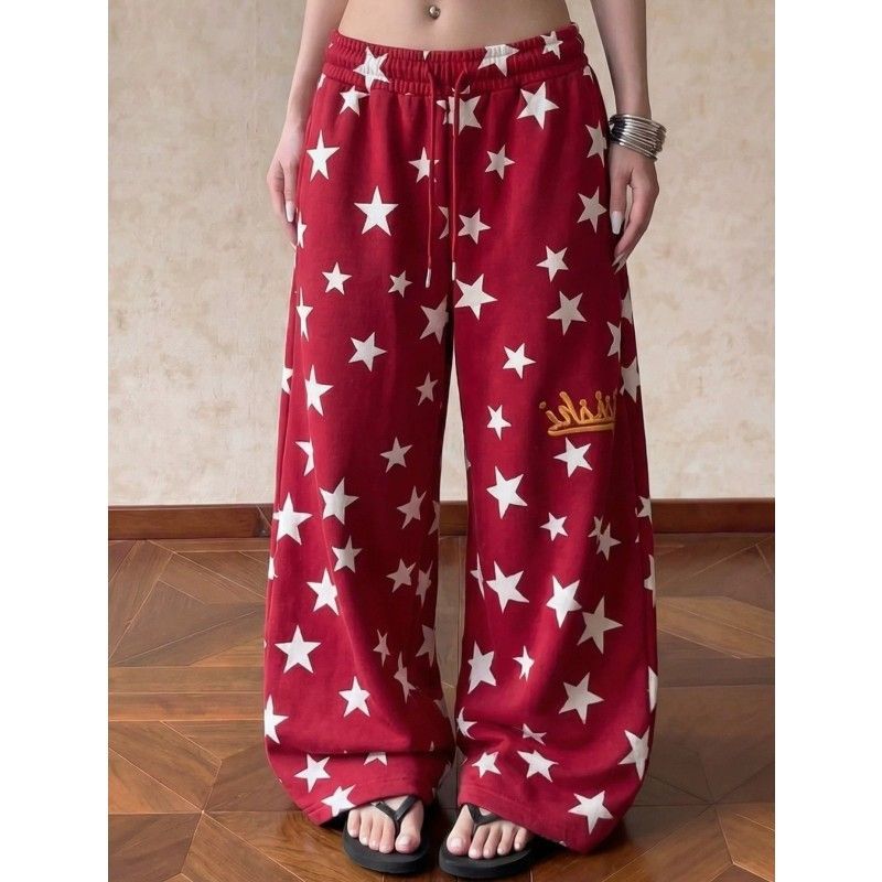 Harajuku Star Casual Pants for Women 2026 Autumn Simple Artistic Style - Image 4